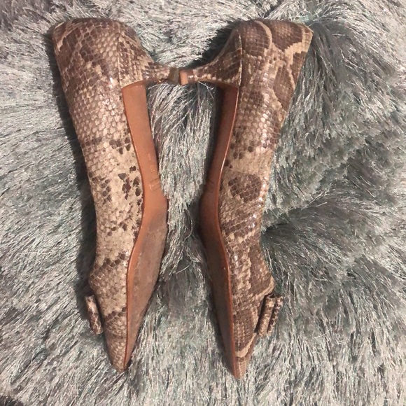 COACH Snake Print Kitten Heels Sz 7.5 - Picture 3 of 8